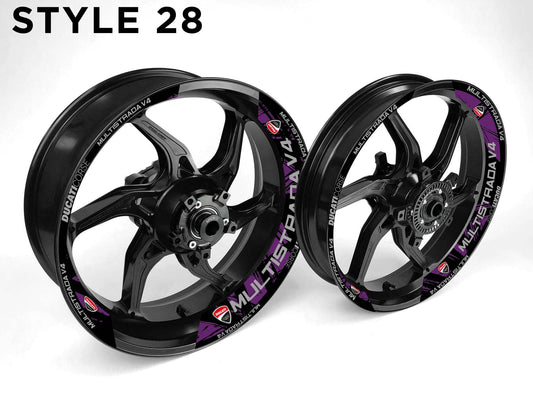 Ducati Multistrada V4 Motorcycle Half Wheels Rim Wrap Decal Sticker Kit - Speed Army