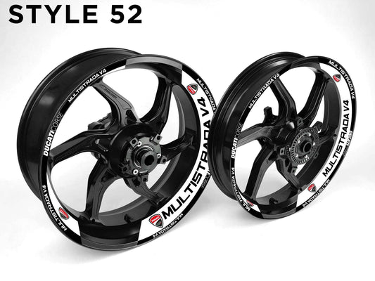 Ducati Multistrada V4 Motorcycle Half Wheels Rim Wrap Decal Sticker Kit - Speed Army
