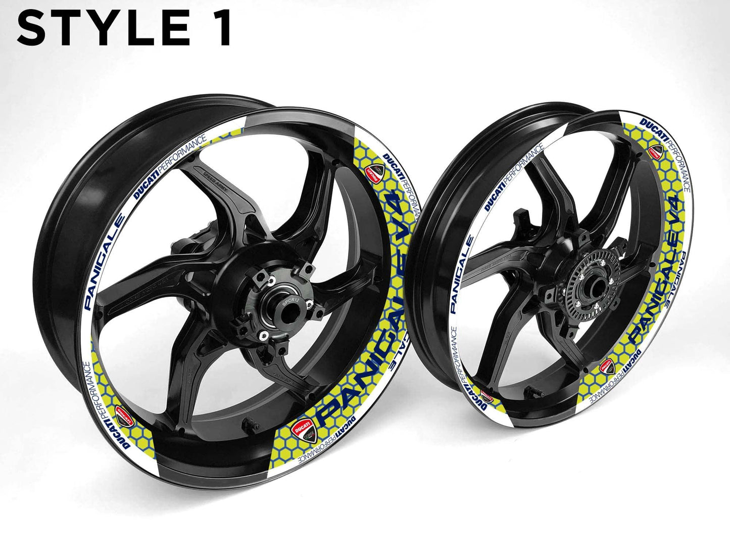Ducati Panigale V4 Motorcycle Half Wheels Rim Wrap Decal Sticker Kit - Speed Army