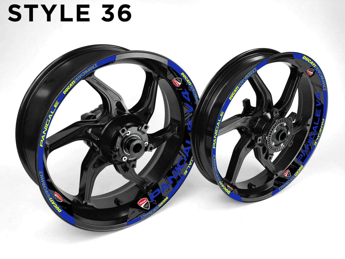 Ducati Panigale V4 Motorcycle Half Wheels Rim Wrap Decal Sticker Kit - Speed Army