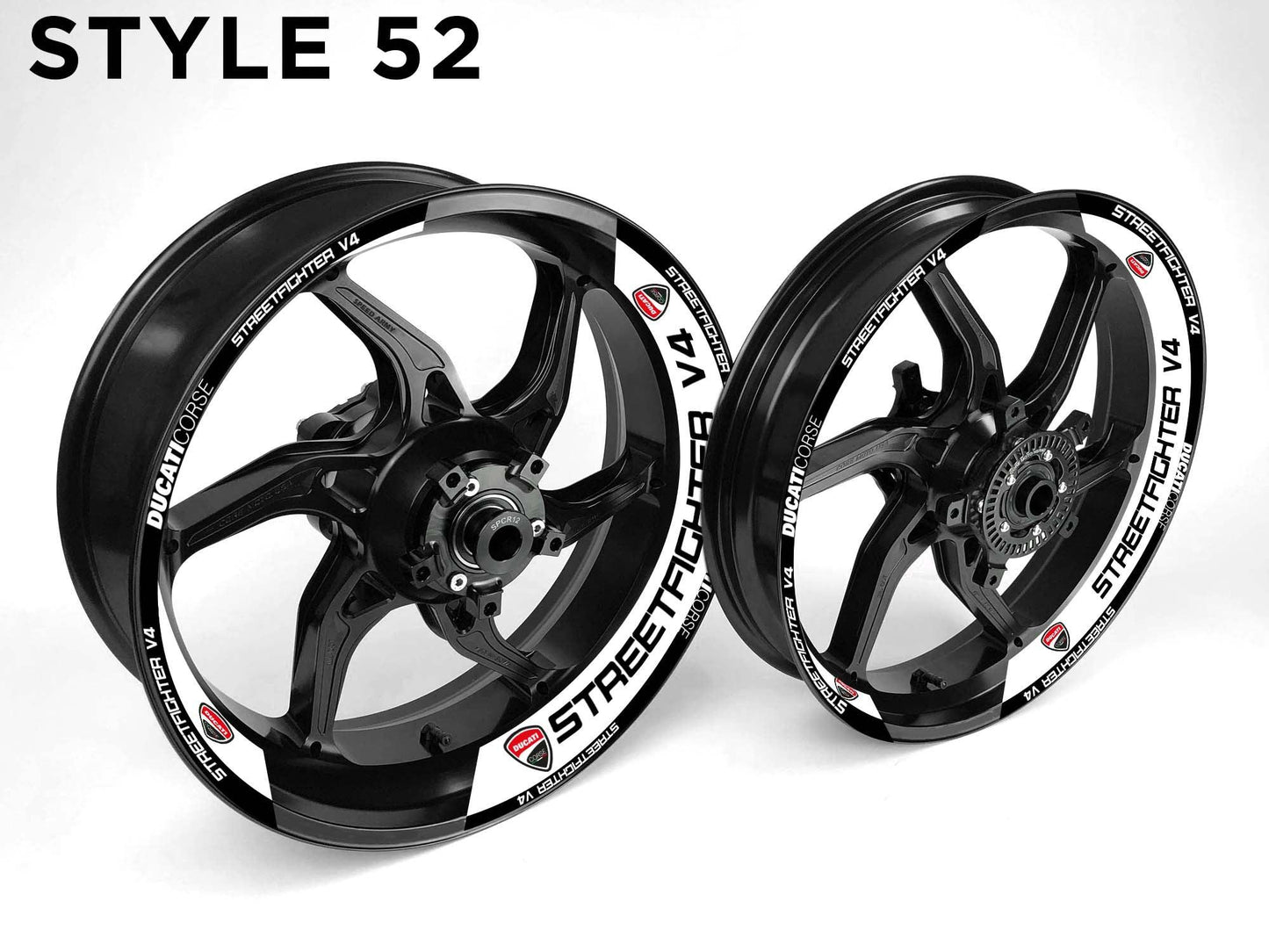 Ducati Streetfighter V4 Motorcycle Half Wheels Rim Wrap Decal Sticker Kit - Speed Army