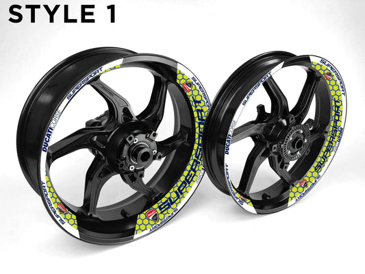 Ducati Supersport Motorcycle Half Wheels Rim Wrap Decal Sticker Kit - Speed Army