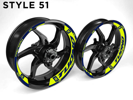Aprilia Tuono Motorcycle Half Wheels Rim Wrap Decal Sticker Kit - Speed Army