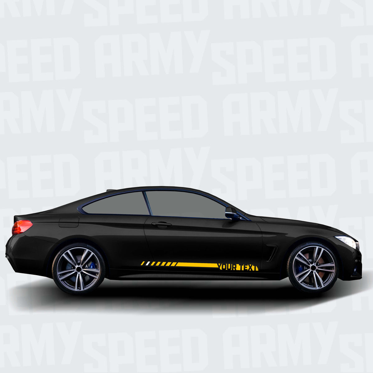 Custom Racing Side Stripes with Your Text