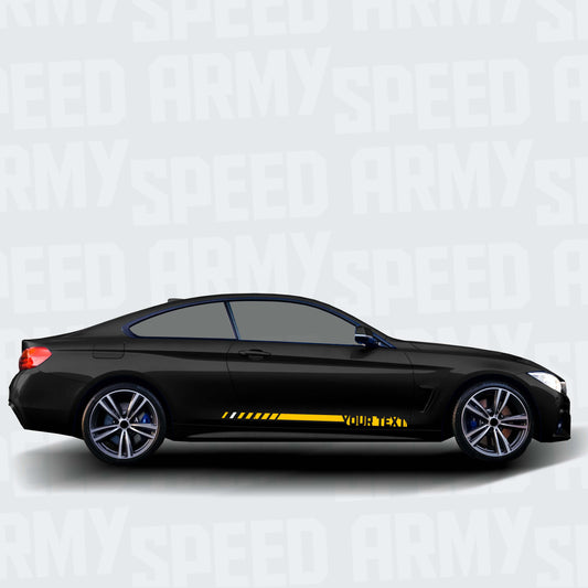 Custom Racing Side Stripes with Your Text