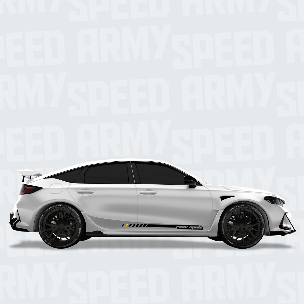 Custom Racing Side Stripes with Your Text