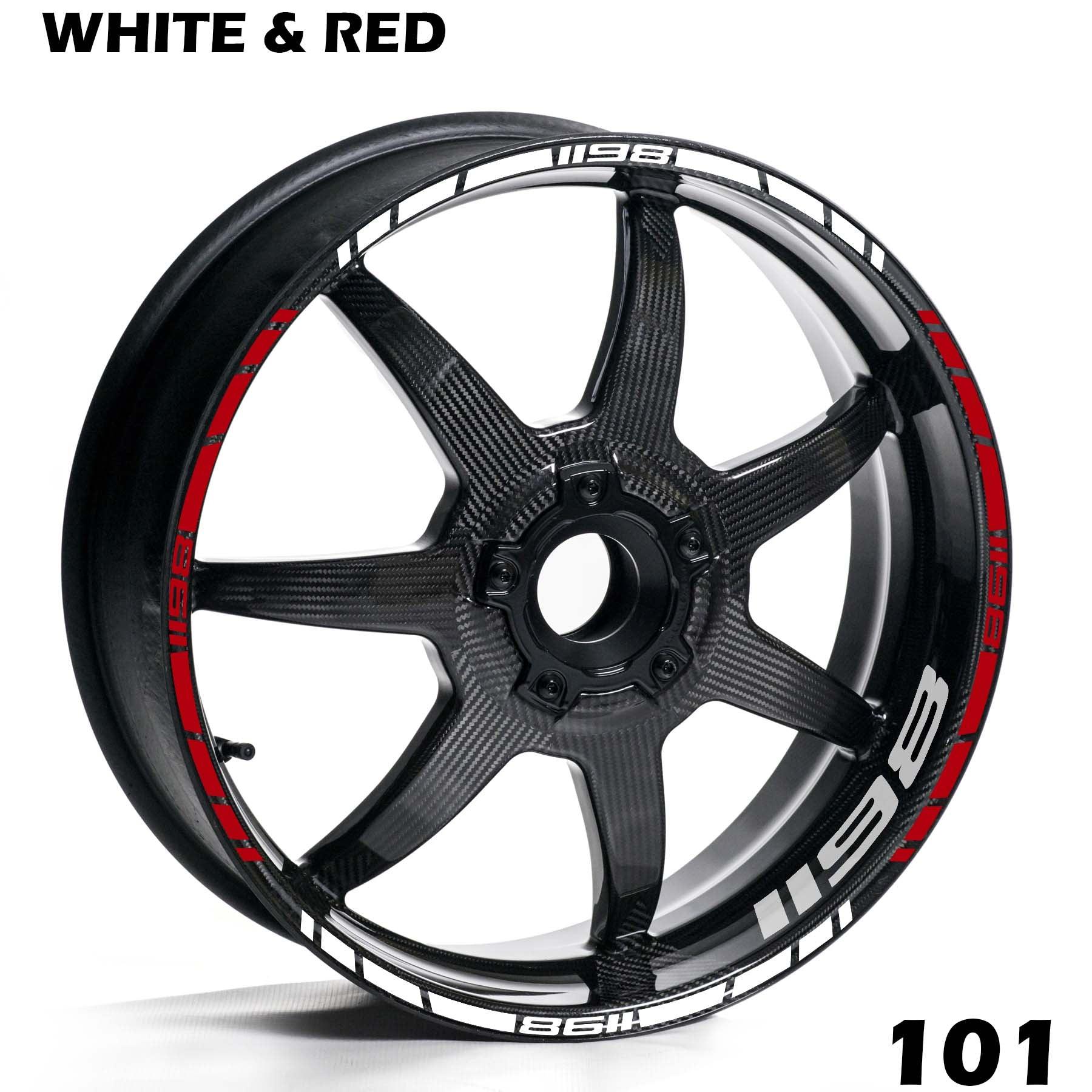 DUCATI 1198 FULL WHEEL RIM STRIPE DECAL STICKER KIT - Speed Army