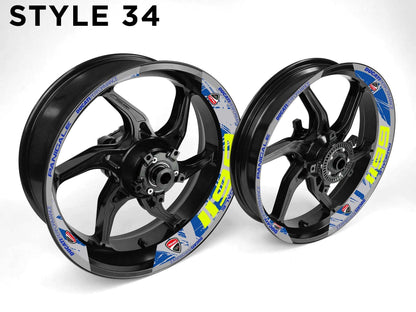Ducati 1199 Motorcycle Half Wheels Rim Wrap Decal Sticker Kit - Speed Army