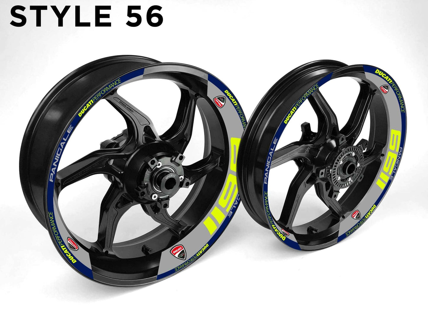 Ducati 1199 Motorcycle Half Wheels Rim Wrap Decal Sticker Kit - Speed Army