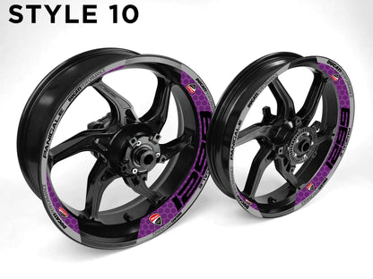 Ducati 1299 Motorcycle Half Wheels Rim Wrap Decal Sticker Kit - Speed Army