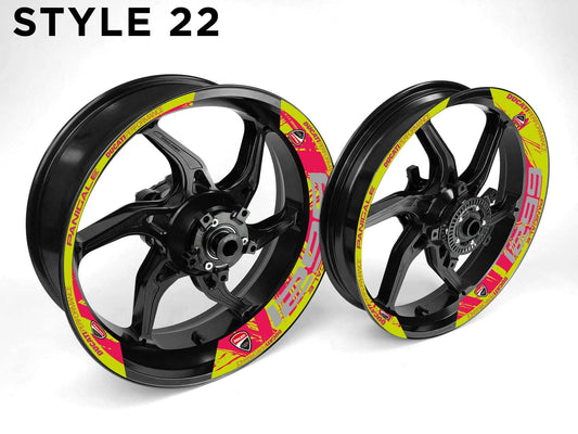 Ducati 1299 Motorcycle Half Wheels Rim Wrap Decal Sticker Kit - Speed Army