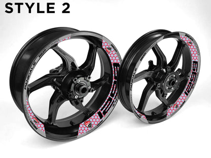 Ducati 1299 Motorcycle Half Wheels Rim Wrap Decal Sticker Kit - Speed Army