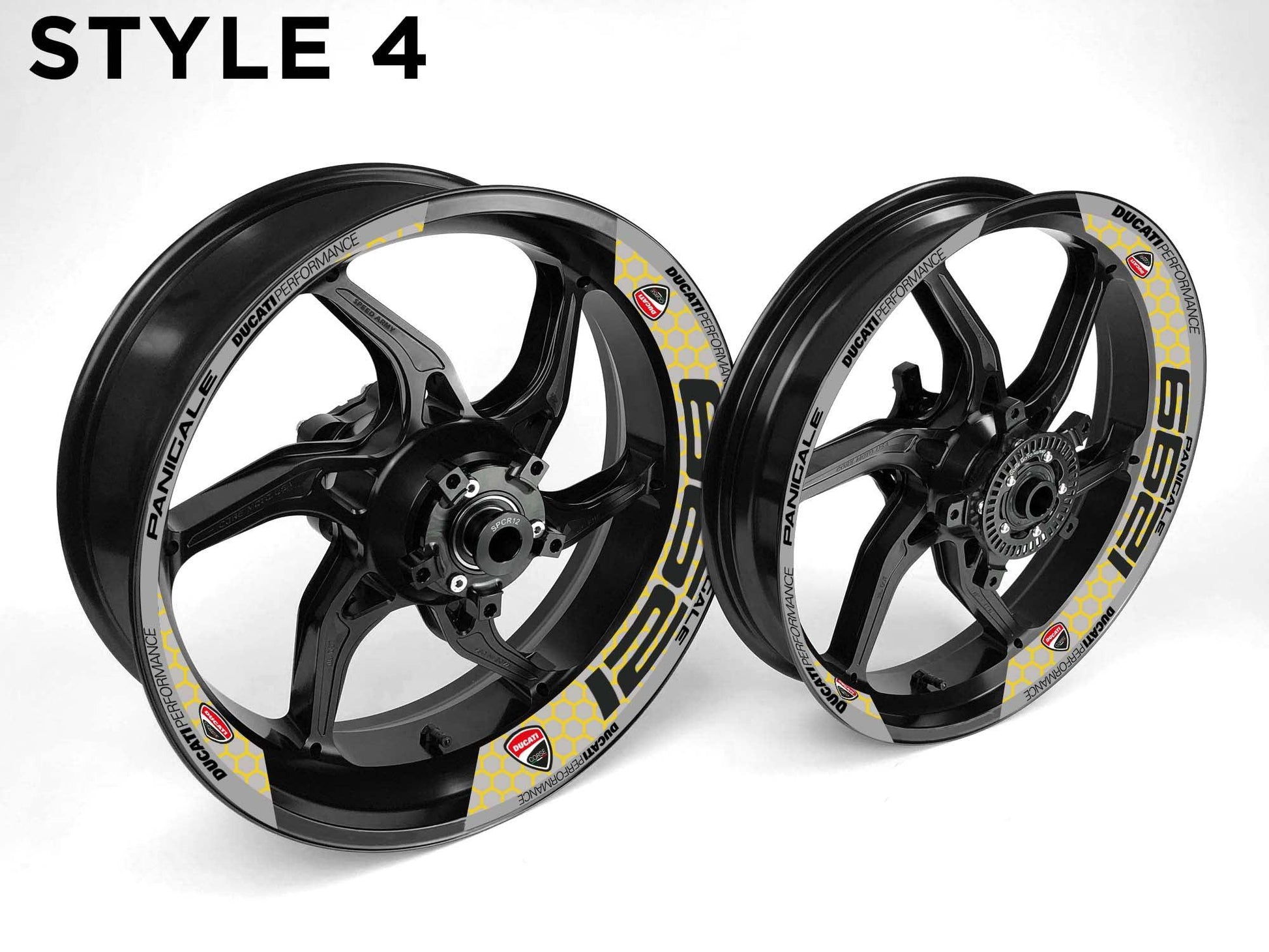 Ducati 1299 Motorcycle Half Wheels Rim Wrap Decal Sticker Kit - Speed Army