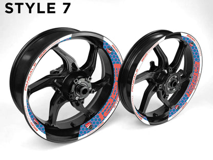 Ducati 1299 Motorcycle Half Wheels Rim Wrap Decal Sticker Kit - Speed Army