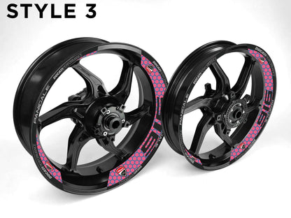 Ducati 916 Motorcycle Half Wheels Rim Wrap Decal Sticker Kit - Speed Army