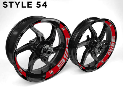 Ducati 996 Motorcycle Half Wheels Rim Wrap Decal Sticker Kit - Speed Army