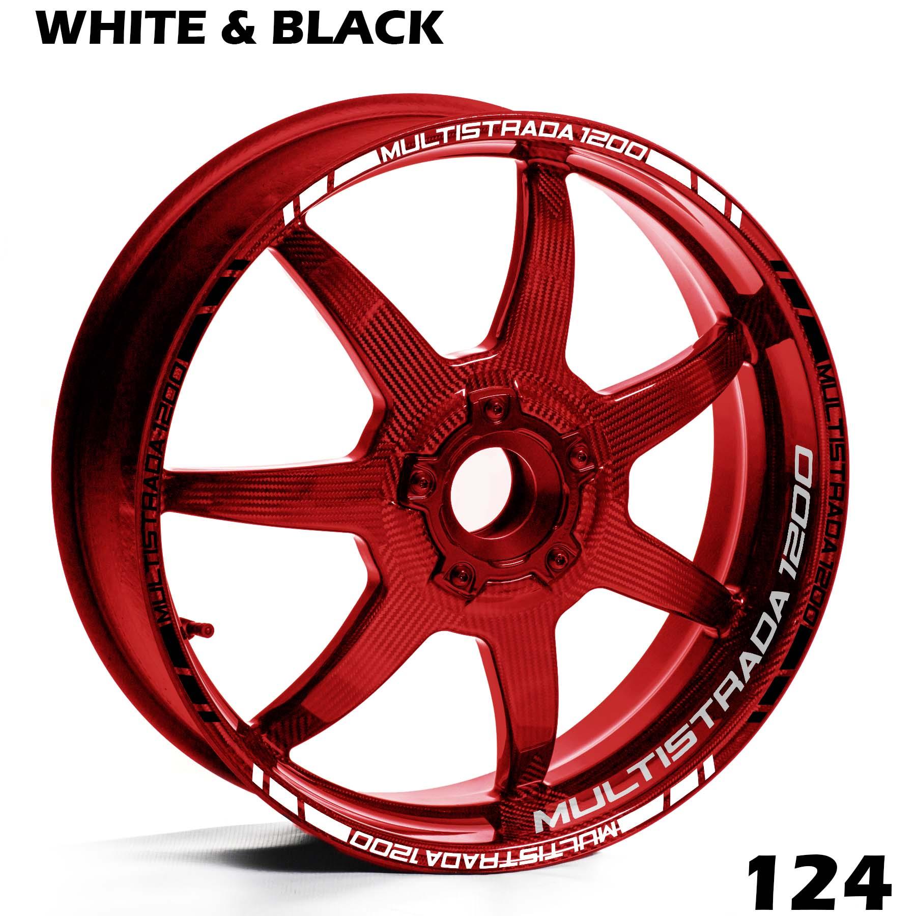 DUCATI MULTISTRADA 1200 FULL WHEEL RIM STRIPE DECAL STICKER KIT - Speed Army