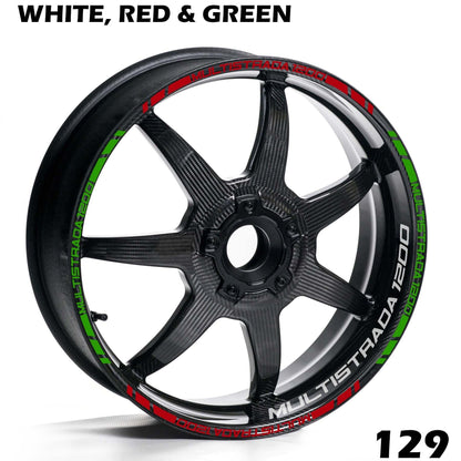 DUCATI MULTISTRADA 1200 FULL WHEEL RIM STRIPE DECAL STICKER KIT - Speed Army