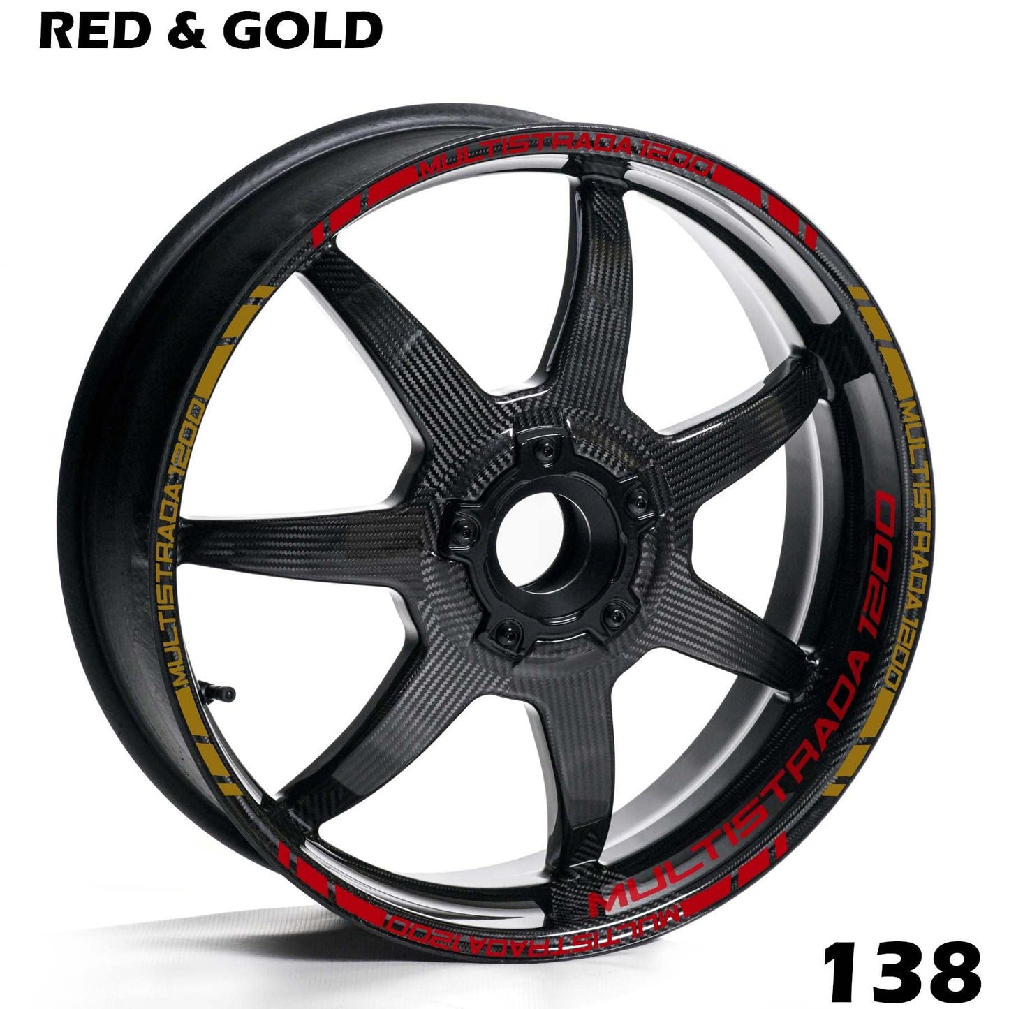 DUCATI MULTISTRADA 1200 FULL WHEEL RIM STRIPE DECAL STICKER KIT - Speed Army