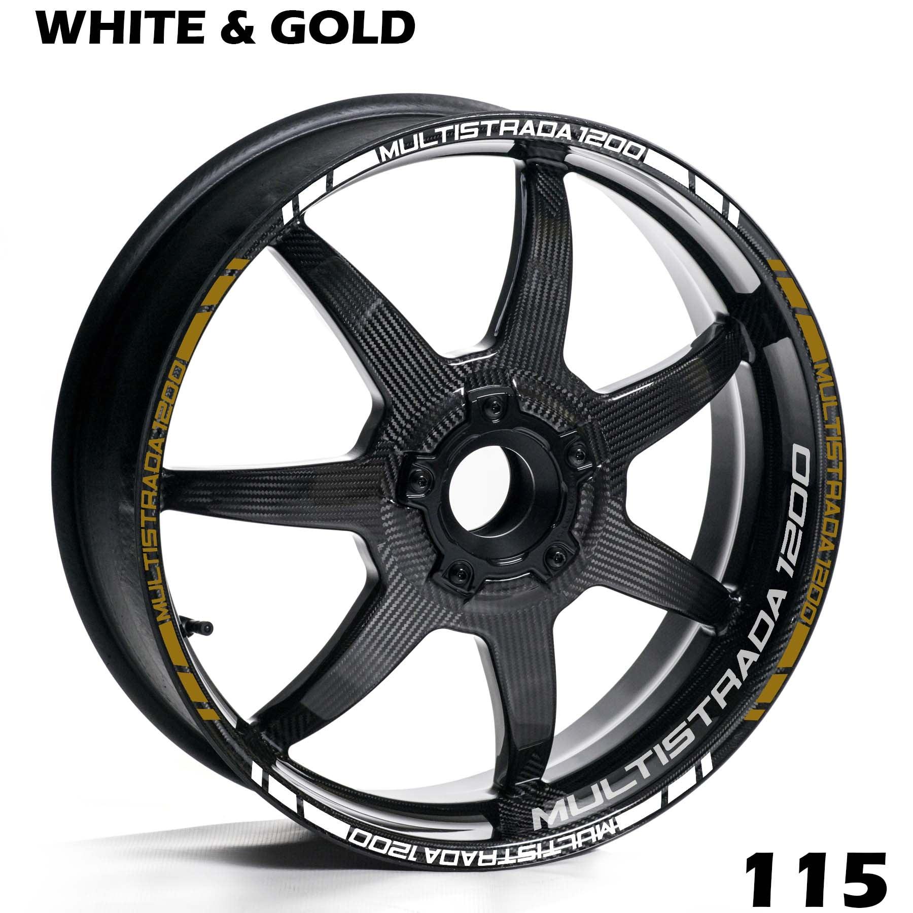 DUCATI MULTISTRADA 1200 FULL WHEEL RIM STRIPE DECAL STICKER KIT - Speed Army