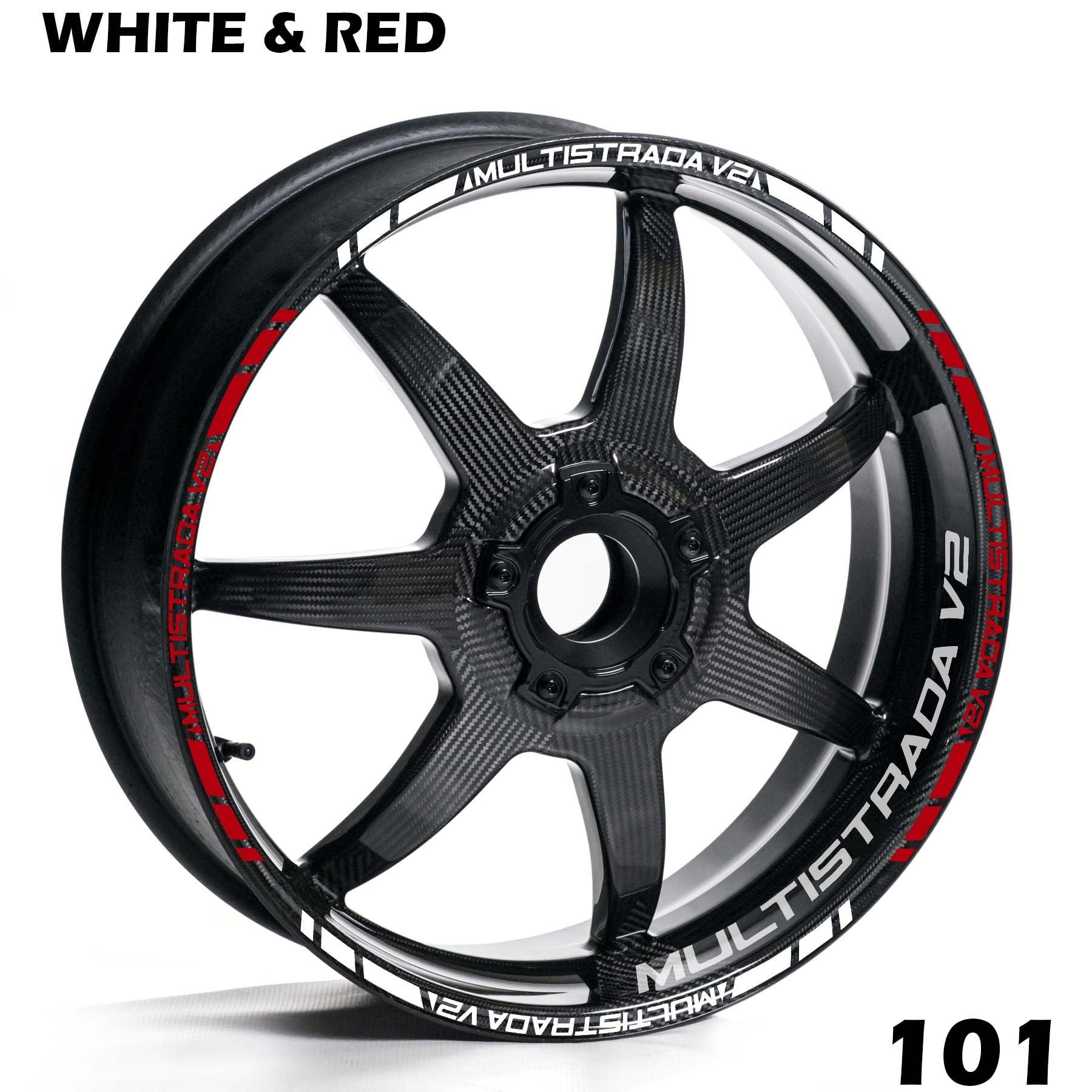 DUCATI MULTISTRADA V2 FULL WHEEL RIM STRIPE DECAL STICKER KIT - Speed Army