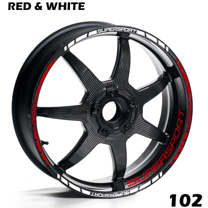 DUCATI SUPERSPORT FULL WHEEL RIM STRIPE DECAL STICKER KIT - Speed Army