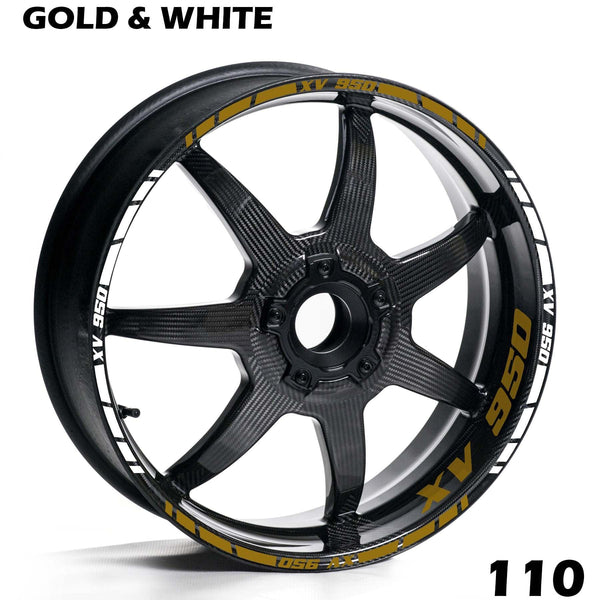 YAMAHA XV 950 WHEEL FULL RIM STRIPE DECAL STICKER KIT - Speed Army