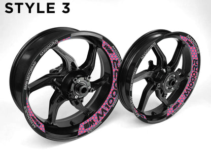 BMW M1000 RR Motorcycle Half Wheels Rim Wrap Decal Sticker Kit - Speed Army