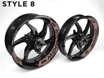 BMW M1000 RR Motorcycle Half Wheels Rim Wrap Decal Sticker Kit - Speed Army
