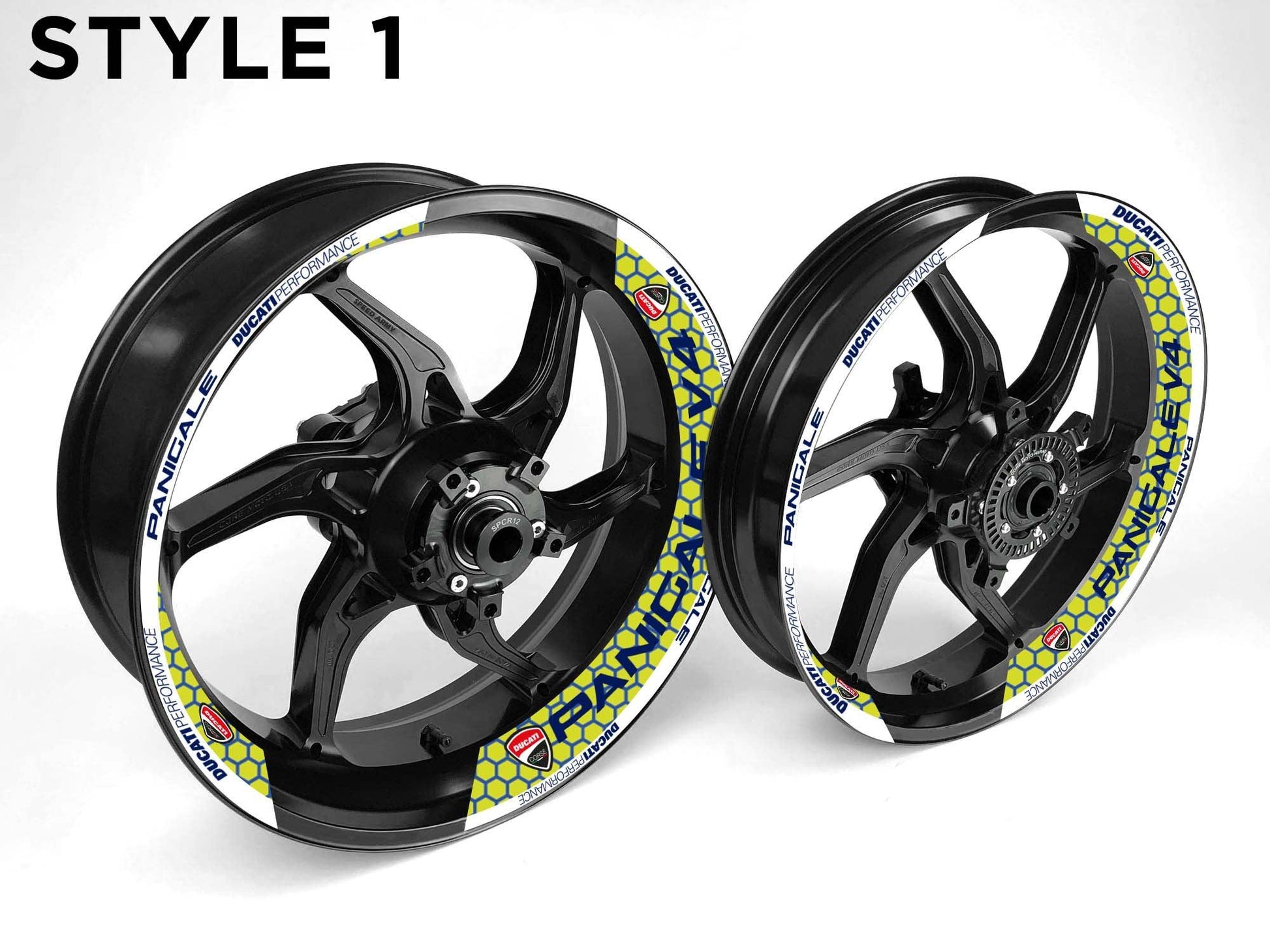 Ducati Panigale V4 Motorcycle Half Wheels Rim Wrap Decal Sticker Kit - Speed Army