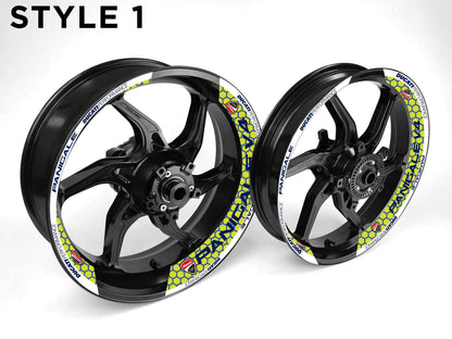 Ducati Panigale V4 Motorcycle Half Wheels Rim Wrap Decal Sticker Kit - Speed Army