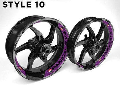 Ducati Panigale V4 Motorcycle Half Wheels Rim Wrap Decal Sticker Kit - Speed Army