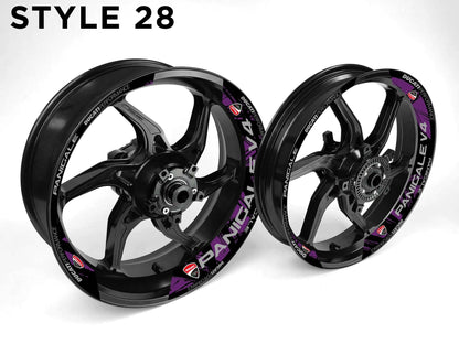 Ducati Panigale V4 Motorcycle Half Wheels Rim Wrap Decal Sticker Kit - Speed Army