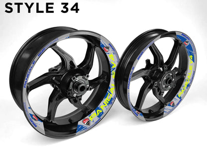 Ducati Panigale V4 Motorcycle Half Wheels Rim Wrap Decal Sticker Kit - Speed Army