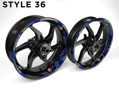 Ducati Panigale V4 Motorcycle Half Wheels Rim Wrap Decal Sticker Kit - Speed Army
