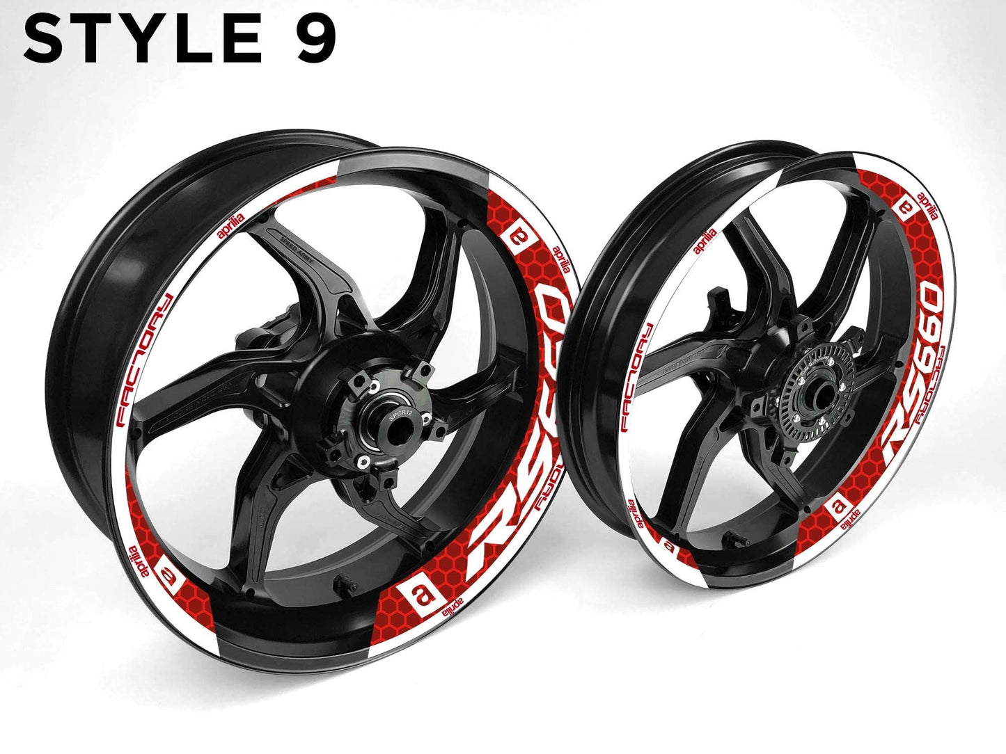 Aprilia RS660 Motorcycle Half Wheels Rim Wrap Decal Sticker Kit - Speed Army