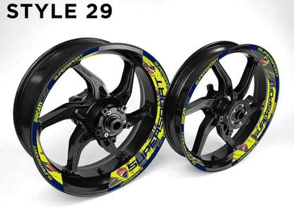 Ducati Supersport Motorcycle Half Wheels Rim Wrap Decal Sticker Kit - Speed Army